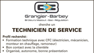 Grangier-Barbey recherche un technicien de service