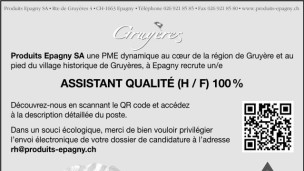 Produits Epagny SA recherche Assistant qualité