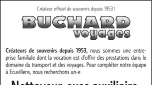 Buchard voyage recherche un/e nettoyeur/euse auxiliaire sur appel