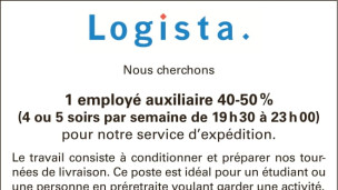 Logista recherche un employé auxiliaire à 40-50%